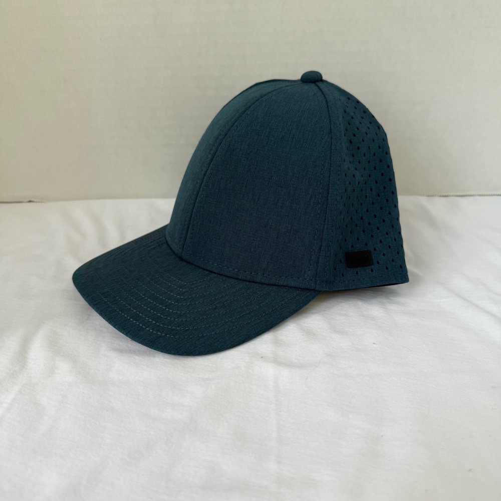 Melin A-Game Hydro Snapback Hat Mens SM Blue Teal Water Resistant Perforated